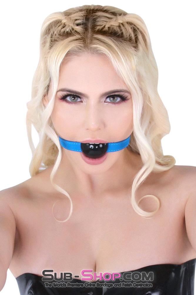 8845MQ      <b>BOGO!</b> Tantric Blue Strap Beginner Rubber Ball Gag Gags   , Sub-Shop.com Bondage and Fetish Superstore