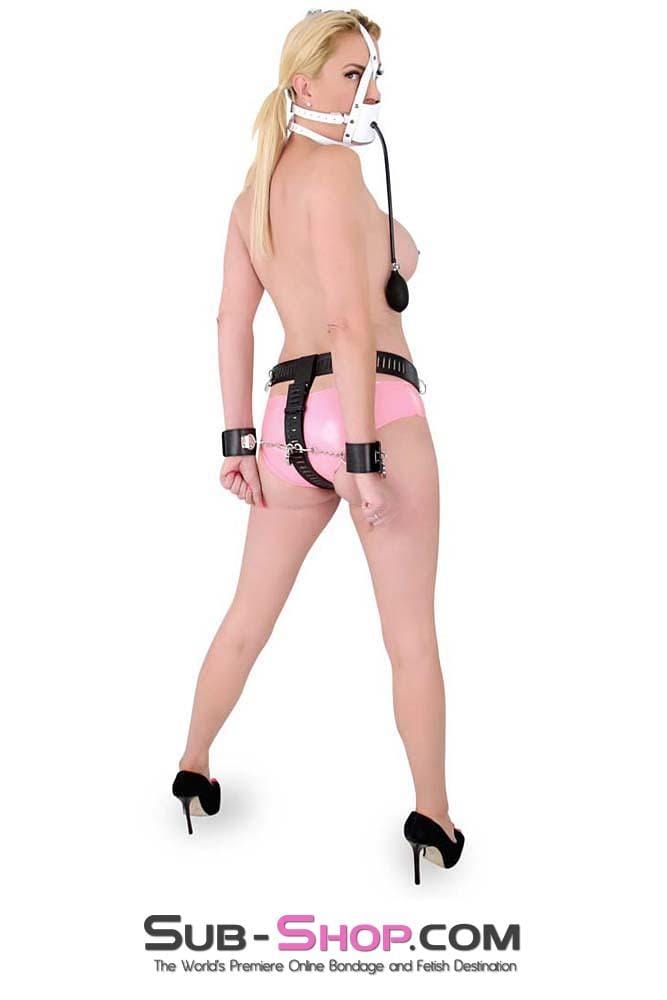 8862HS      Under Lock & Key Locking Female Chastity Harness with Wrist Cuffs - MEGA Deal Black Friday Blowout   , Sub-Shop.com Bondage and Fetish Superstore