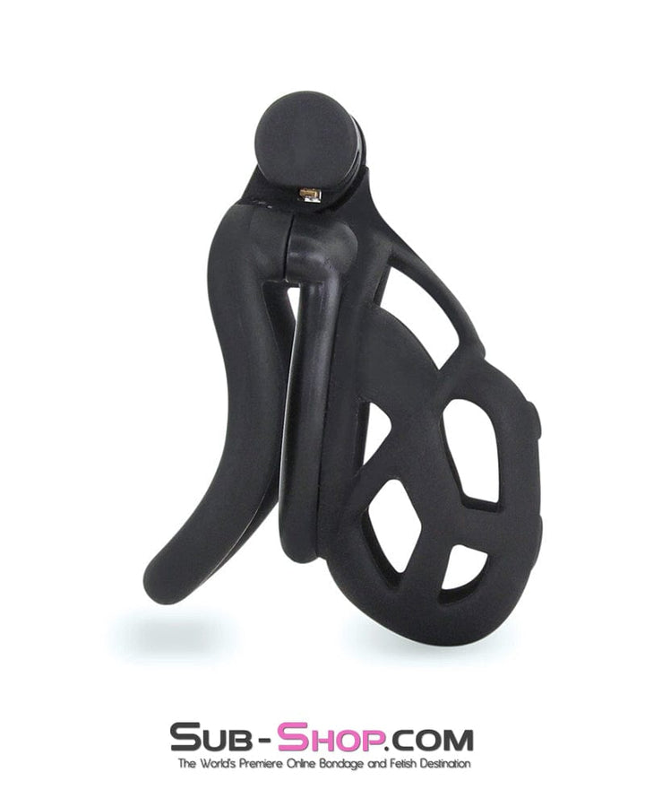 8883M      Chastity Games Locking Cock Cage, Medium Length Chastity   , Sub-Shop.com Bondage and Fetish Superstore