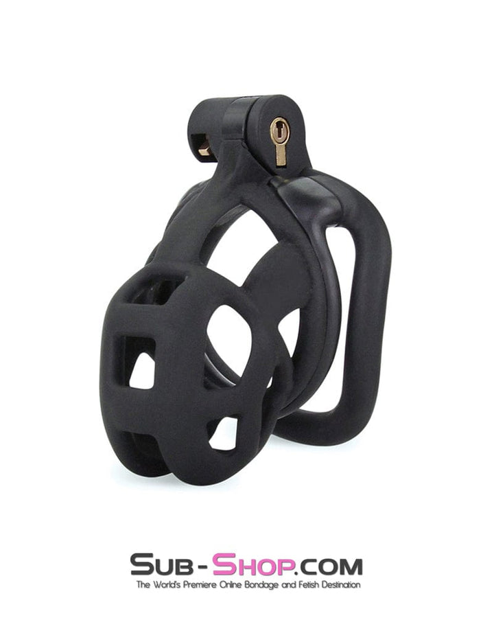 8883M      Chastity Games Locking Cock Cage, Medium Length Chastity   , Sub-Shop.com Bondage and Fetish Superstore