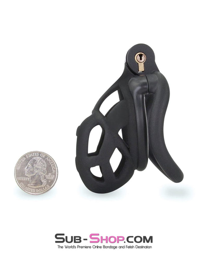 8883M      Chastity Games Locking Cock Cage, Medium Length Chastity   , Sub-Shop.com Bondage and Fetish Superstore