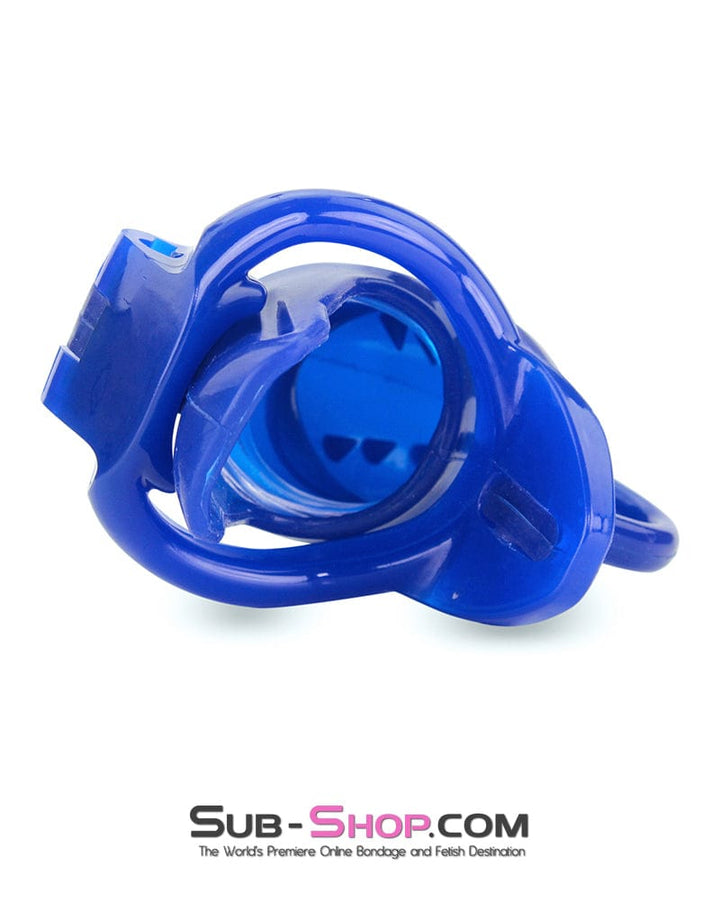 8885AE      Spiked Blue Balls Silicone Chastity with Ball Spreader Chastity   , Sub-Shop.com Bondage and Fetish Superstore