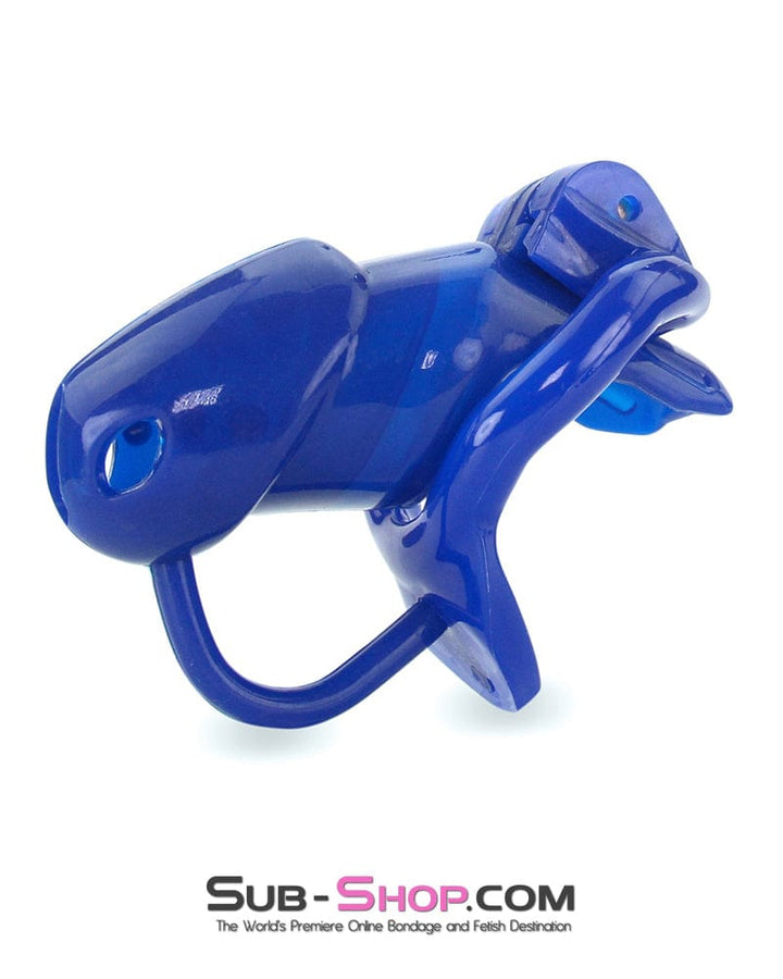 8885AE      Spiked Blue Balls Silicone Chastity with Ball Spreader Chastity   , Sub-Shop.com Bondage and Fetish Superstore