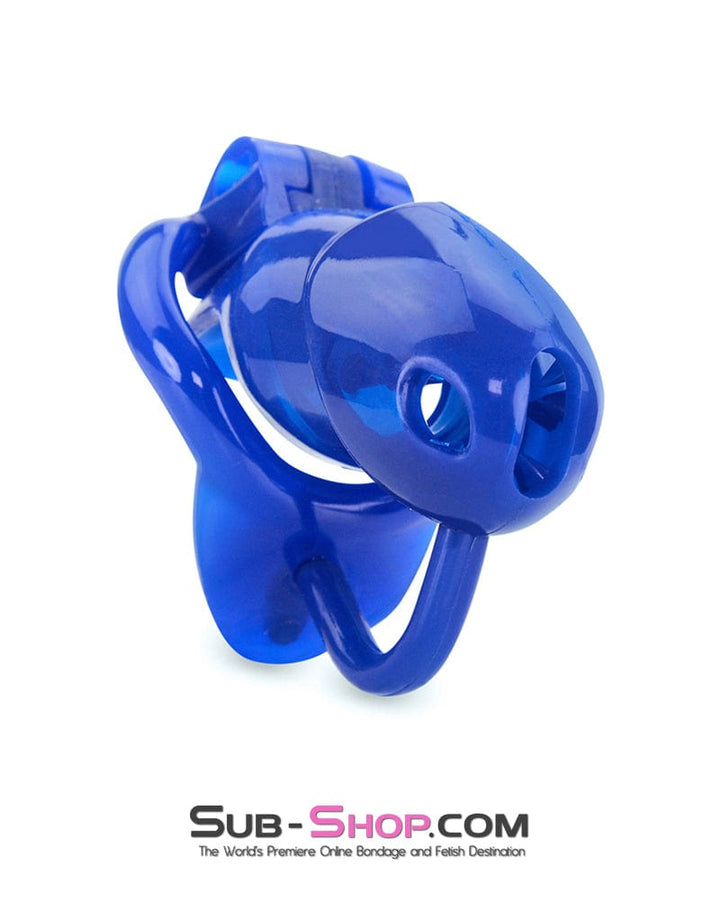 8885AE      Spiked Blue Balls Silicone Chastity with Ball Spreader Chastity   , Sub-Shop.com Bondage and Fetish Superstore