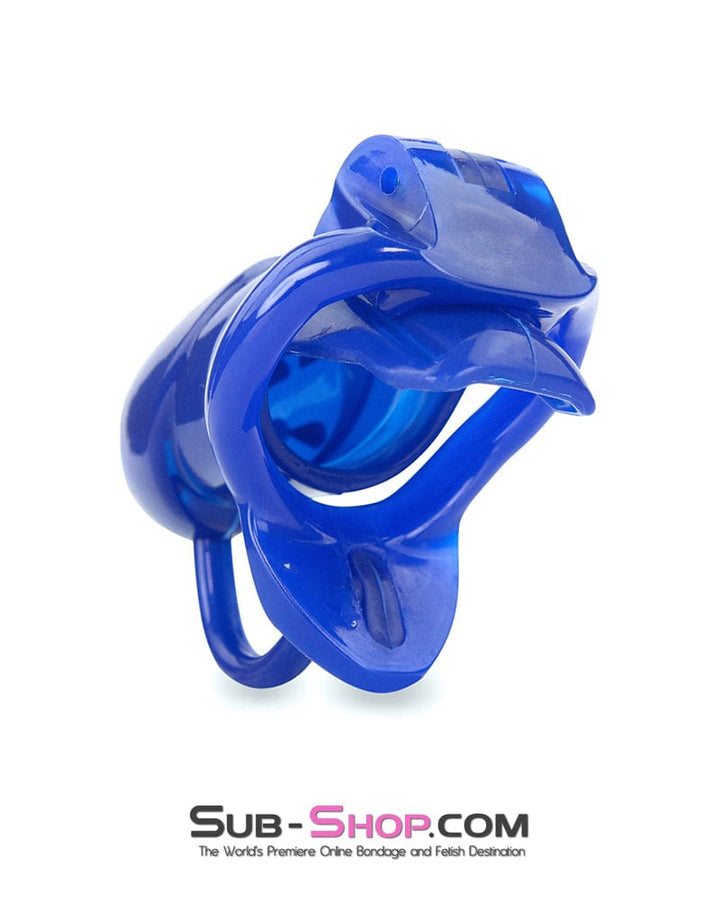 8885AE      Spiked Blue Balls Silicone Chastity with Ball Spreader Chastity   , Sub-Shop.com Bondage and Fetish Superstore