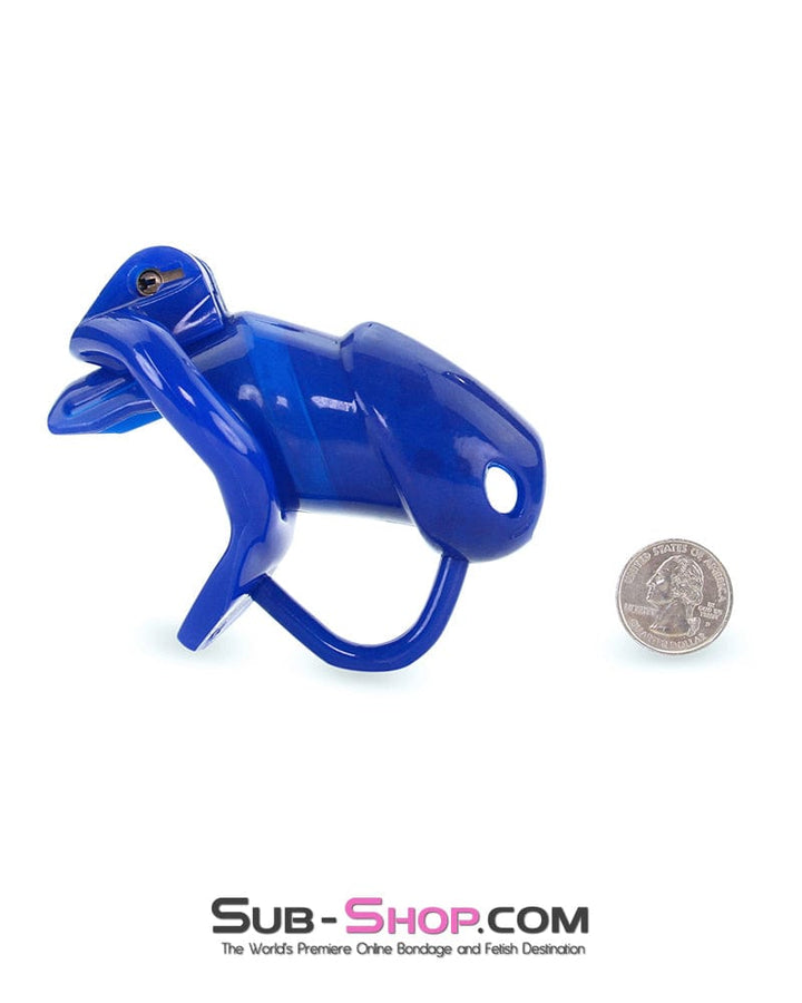 8885AE      Spiked Blue Balls Silicone Chastity with Ball Spreader Chastity   , Sub-Shop.com Bondage and Fetish Superstore