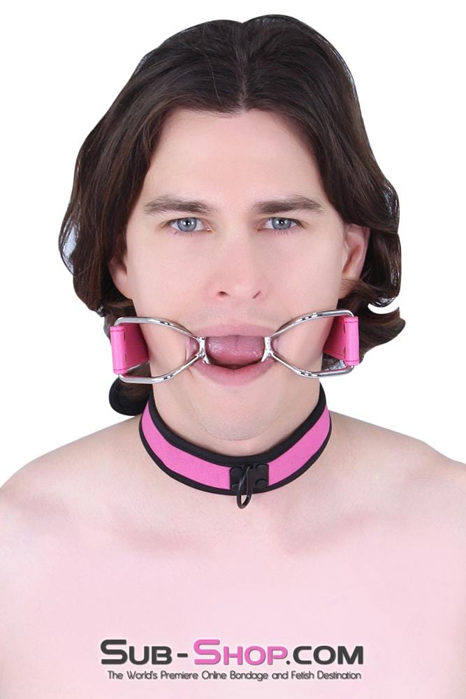 8912MQ-SIS      Open Wide My Pretty Sissy Boi Hot BDSM Training Pink Open Mouth Ring Gag Sissy   , Sub-Shop.com Bondage and Fetish Superstore