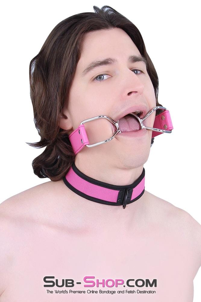 8912MQ-SIS      Open Wide My Pretty Sissy Boi Hot BDSM Training Pink Open Mouth Ring Gag Sissy   , Sub-Shop.com Bondage and Fetish Superstore