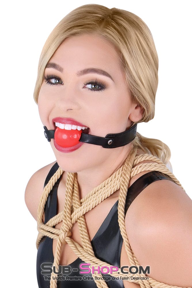 8947DL      Bondage Basics Beginner’s Red Rubber Ball Gag - MEGA Deal Black Friday Blowout   , Sub-Shop.com Bondage and Fetish Superstore