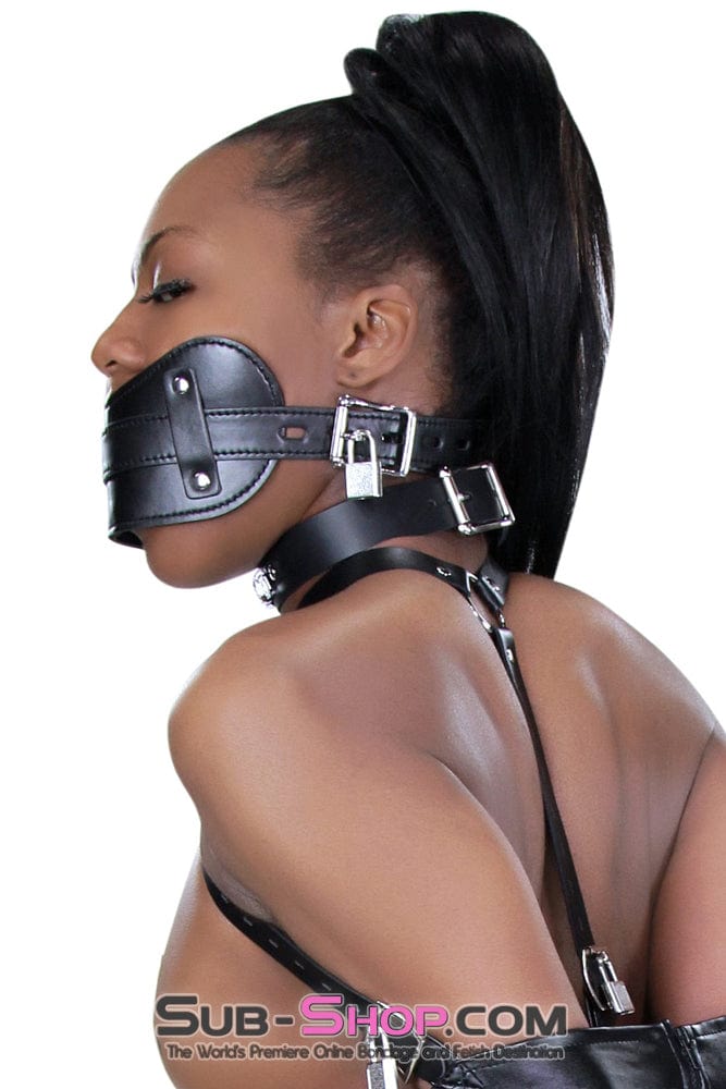 8954DL      Stuffed Slave Mouth Locking Panel Gag Gags   , Sub-Shop.com Bondage and Fetish Superstore