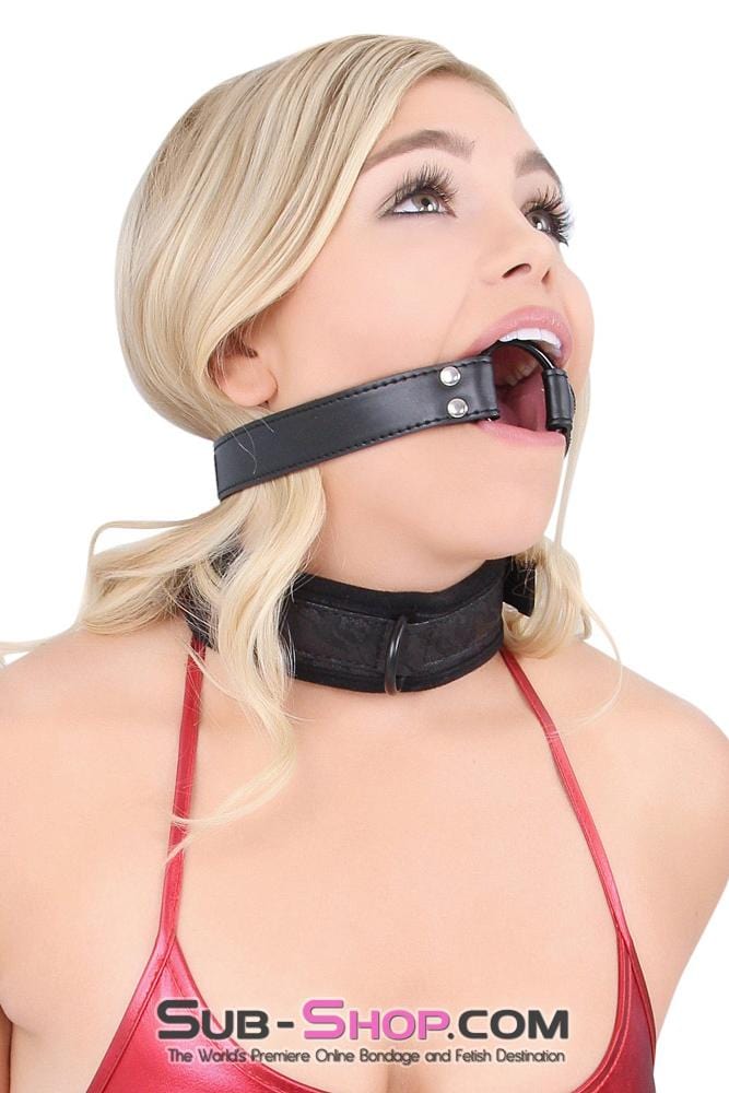 8958DL      Bondage Basics Leatherette Open Mouth Ring Gag Gags   , Sub-Shop.com Bondage and Fetish Superstore