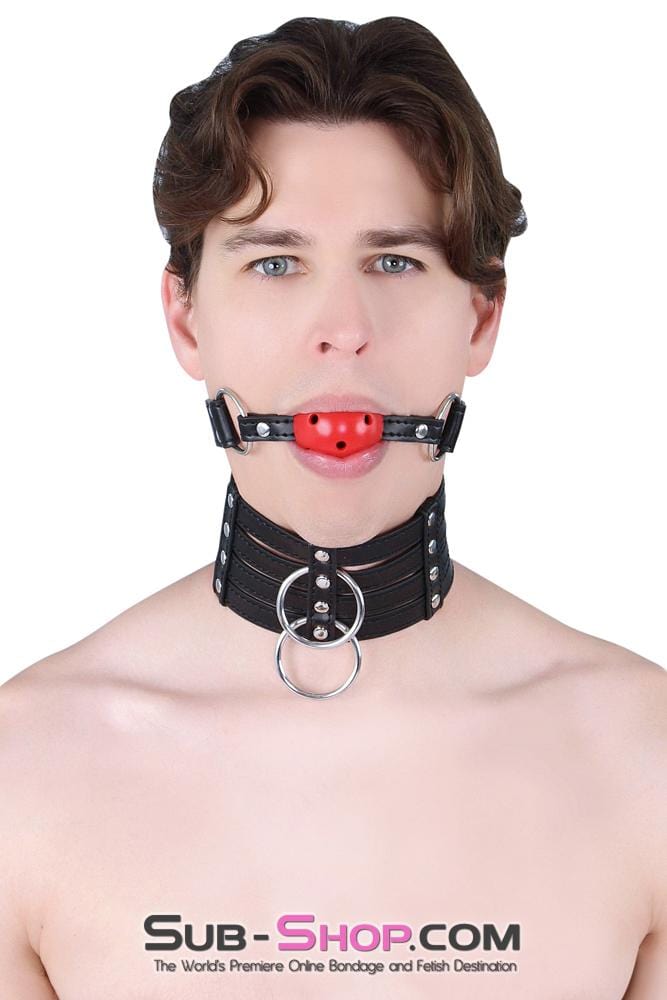 9000DL      Breather Ball Gag, Red Ball Ballgag   , Sub-Shop.com Bondage and Fetish Superstore