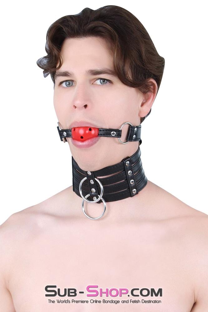 9000DL      Breather Ball Gag, Red Ball Ballgag   , Sub-Shop.com Bondage and Fetish Superstore