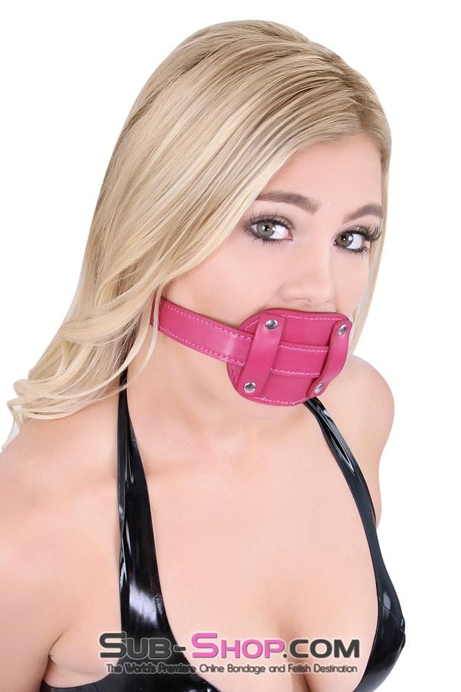 9053DL      Locking Rubber Sex Bomb Pink Penis Gag - MEGA Deal Black Friday Blowout   , Sub-Shop.com Bondage and Fetish Superstore