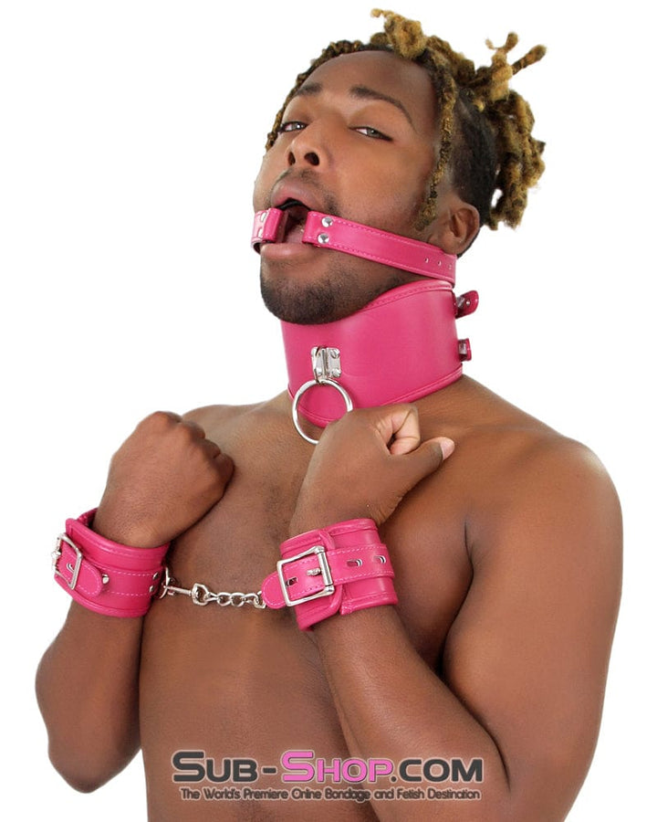 9057DL-SIS      Pretty Sissy Boi Hussy Sex Bomb Pink Open Mistress Mouth Ring Gag Sissy   , Sub-Shop.com Bondage and Fetish Superstore