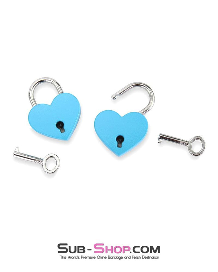 9721AE      Diamond Blue Bondage Gear Heart Padlock - LAST CHANCE - Final Closeout! MEGA Deal   , Sub-Shop.com Bondage and Fetish Superstore