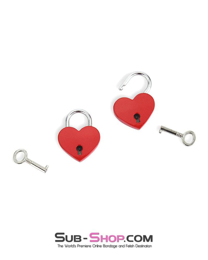 9724AE-SIS      Forced Feminization Sissy Accessory Red Heart Bondage Gear Padlock Sissy   , Sub-Shop.com Bondage and Fetish Superstore