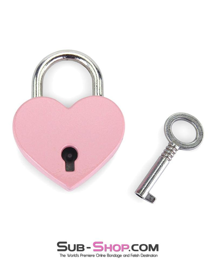 9726AE      Pink Heart Bondage Gear Padlock Padlock   , Sub-Shop.com Bondage and Fetish Superstore