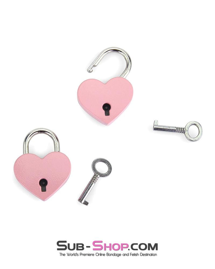 9726AE      Pink Heart Bondage Gear Padlock Padlock   , Sub-Shop.com Bondage and Fetish Superstore