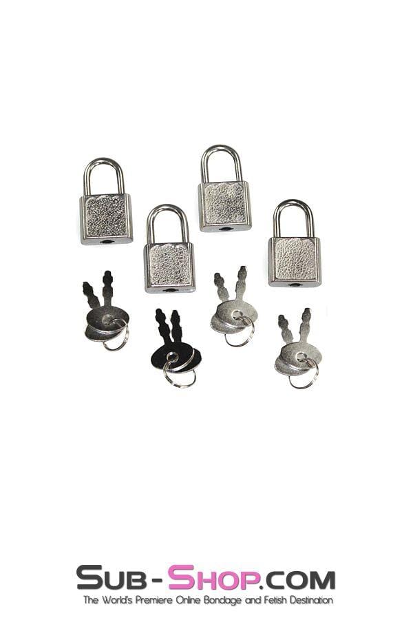 9727A      Mini Charm Bondage Padlocks, Set of 4 Padlock   , Sub-Shop.com Bondage and Fetish Superstore