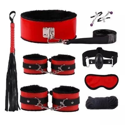 9756DL      Tie Me, Clamp Me, Whip Me 8 Pc Bondage Kit Bondage Set   , Sub-Shop.com Bondage and Fetish Superstore