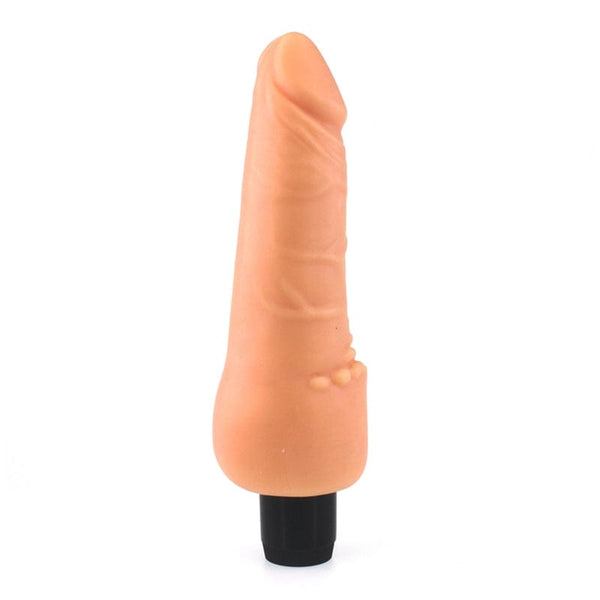 9854M      6.7” Slim Realistic Vibrator with Nubby Base Vibrators   , Sub-Shop.com Bondage and Fetish Superstore