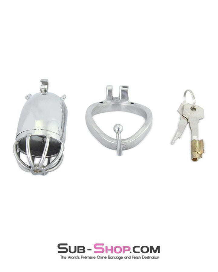 9935RS      High Security Tease and Torment Steel Male Chastity Tube with Ball Separation Rod Chastity   , Sub-Shop.com Bondage and Fetish Superstore