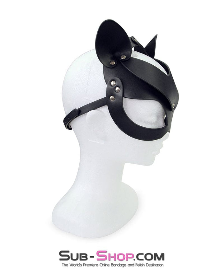 9950M      Leather Cat Woman Mask Blindfold   , Sub-Shop.com Bondage and Fetish Superstore