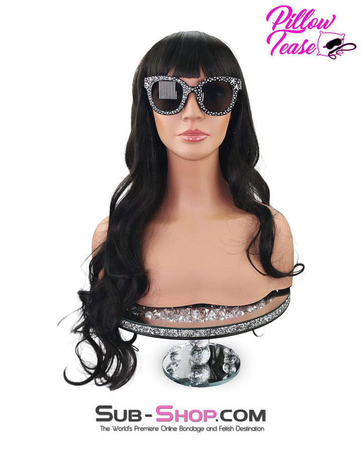 9958AE      Ashley 26" Black Curly Wig Wig   , Sub-Shop.com Bondage and Fetish Superstore