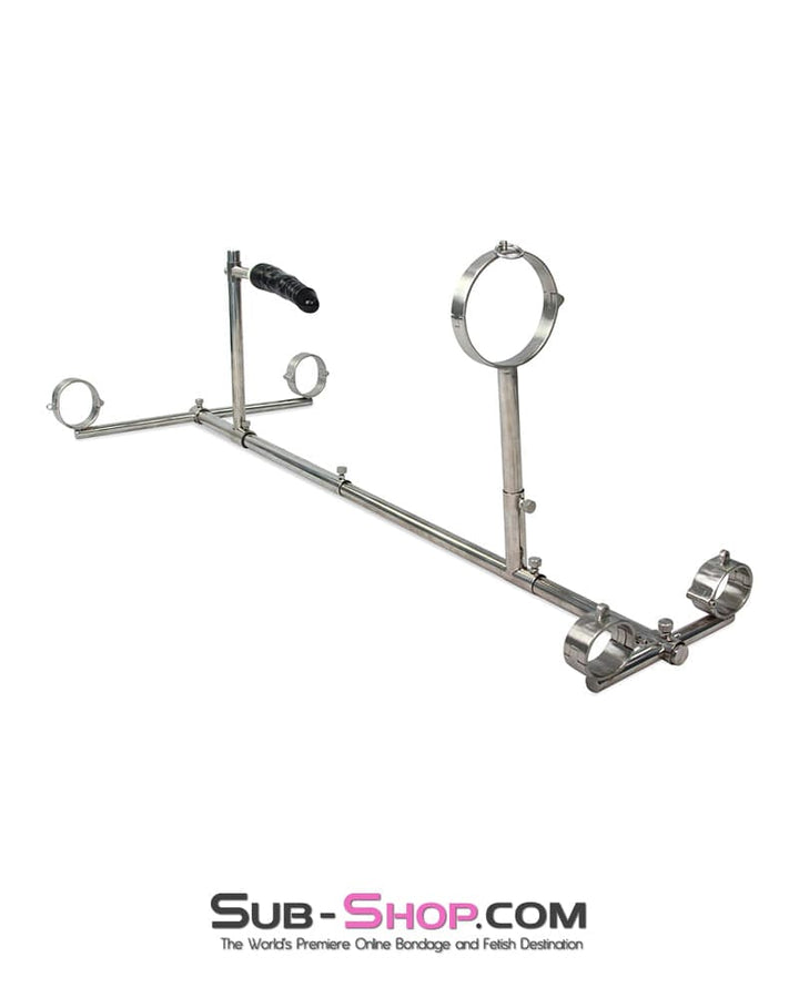 9986M      Boy Toy Stockade with Heavy Steel Cuffs and Dildo Set – Large / Extra Large Size Steel Bondage   , Sub-Shop.com Bondage and Fetish Superstore