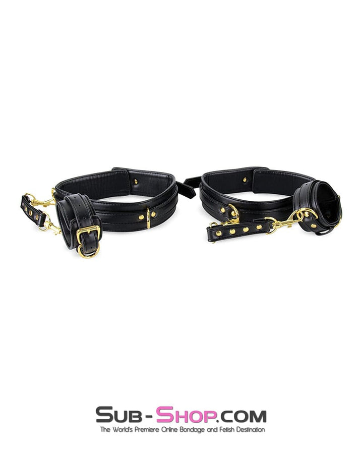 9990M      Gold Standard Supple Thigh Cuffs with Wrist Cuffs and Connections Set Cuffs   , Sub-Shop.com Bondage and Fetish Superstore