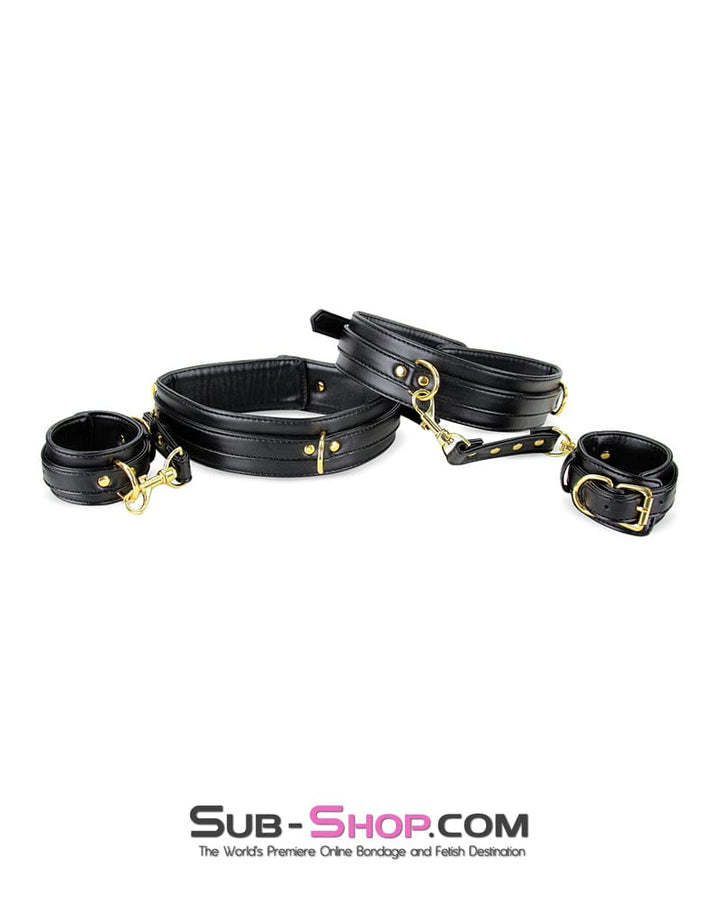 9990M      Gold Standard Supple Thigh Cuffs with Wrist Cuffs and Connections Set Cuffs   , Sub-Shop.com Bondage and Fetish Superstore