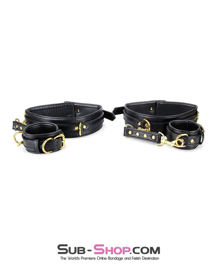 9990M      Gold Standard Supple Thigh Cuffs with Wrist Cuffs and Connections Set Cuffs   , Sub-Shop.com Bondage and Fetish Superstore