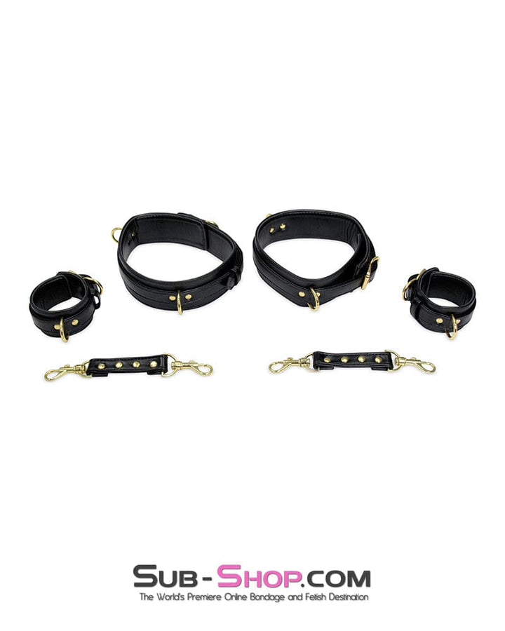 9990M      Gold Standard Supple Thigh Cuffs with Wrist Cuffs and Connections Set Cuffs   , Sub-Shop.com Bondage and Fetish Superstore