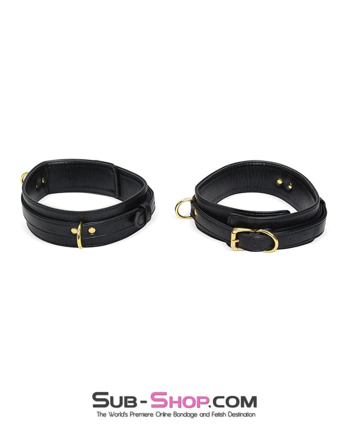 9990M      Gold Standard Supple Thigh Cuffs with Wrist Cuffs and Connections Set Cuffs   , Sub-Shop.com Bondage and Fetish Superstore